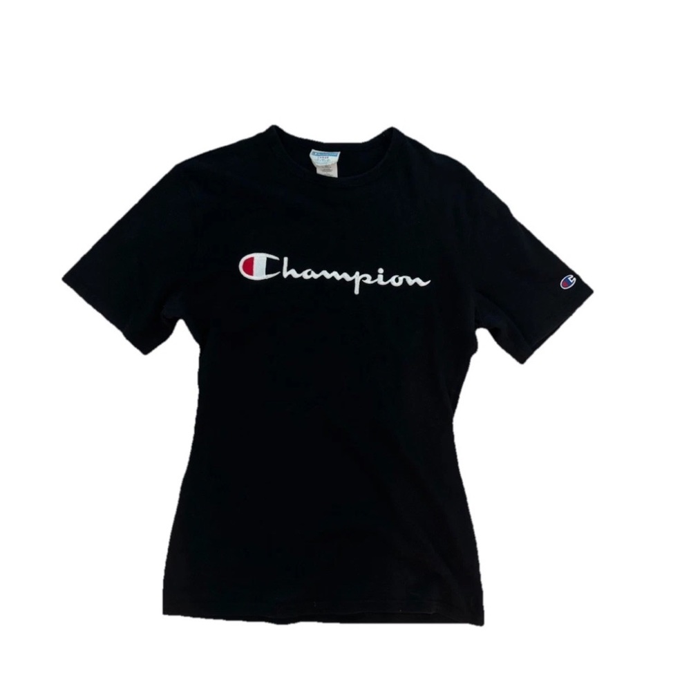 Champion Black Crewneck Tee Vintage